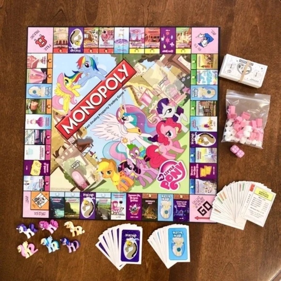 Monopoly, My Little Pony, 2013, Board Game, 6 Ponies, COMPLETE, Good Condition - Picture 3 of 16